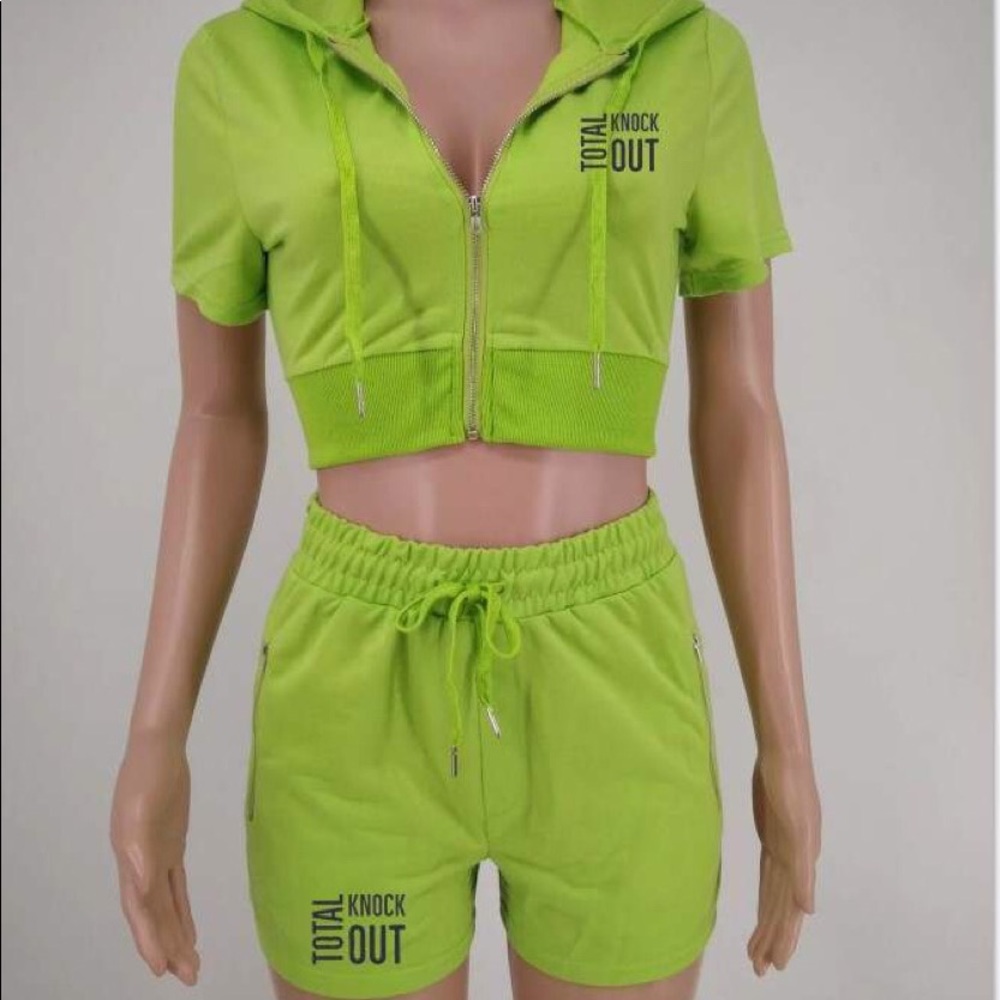 Women Two-Piece Shorts Tracksuit